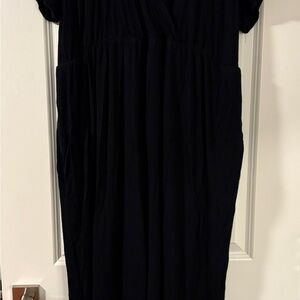 Black Maternity Romper